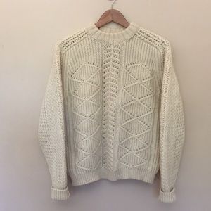 Perfect Vtg St. Michael Cream Wool Fisherman’s Sweater
